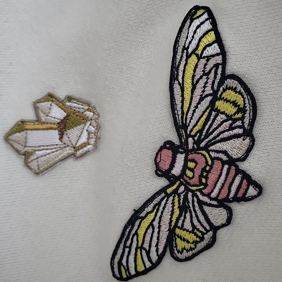 Aritzia Little Moon Embroidered Cream Hoodie - Picture 8 of 16